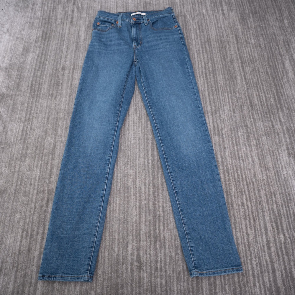 Levi's 724 High Rise Straight Jeans Womens 28 Blue Excellent Medium Wash Denim